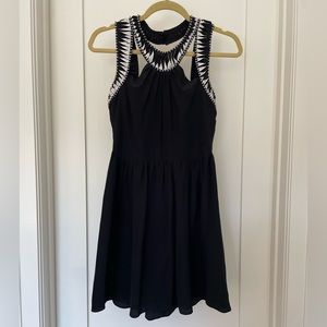 Black mini dress by Parker 100% silk